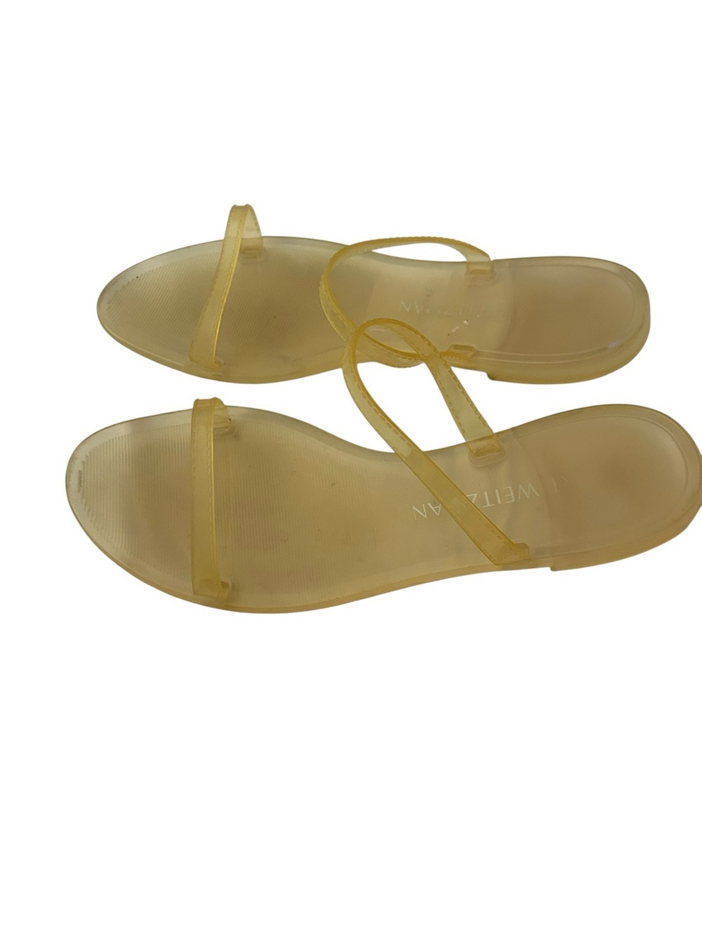 Stuart Weitzman Translucent Yellow Slide Sandals - Picture 2 of 3